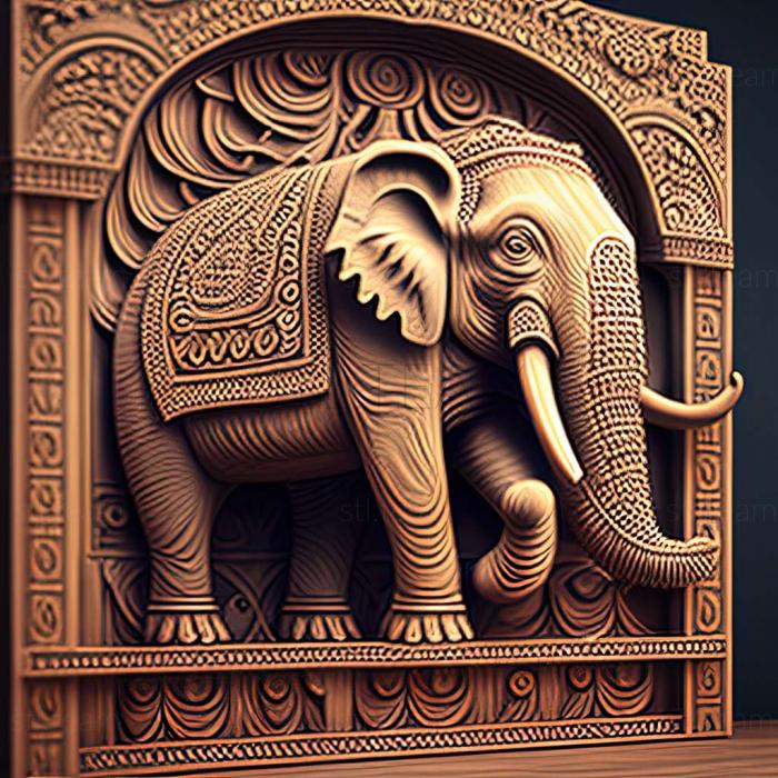 3D model Guruvayur Keshavan famous animal (STL)